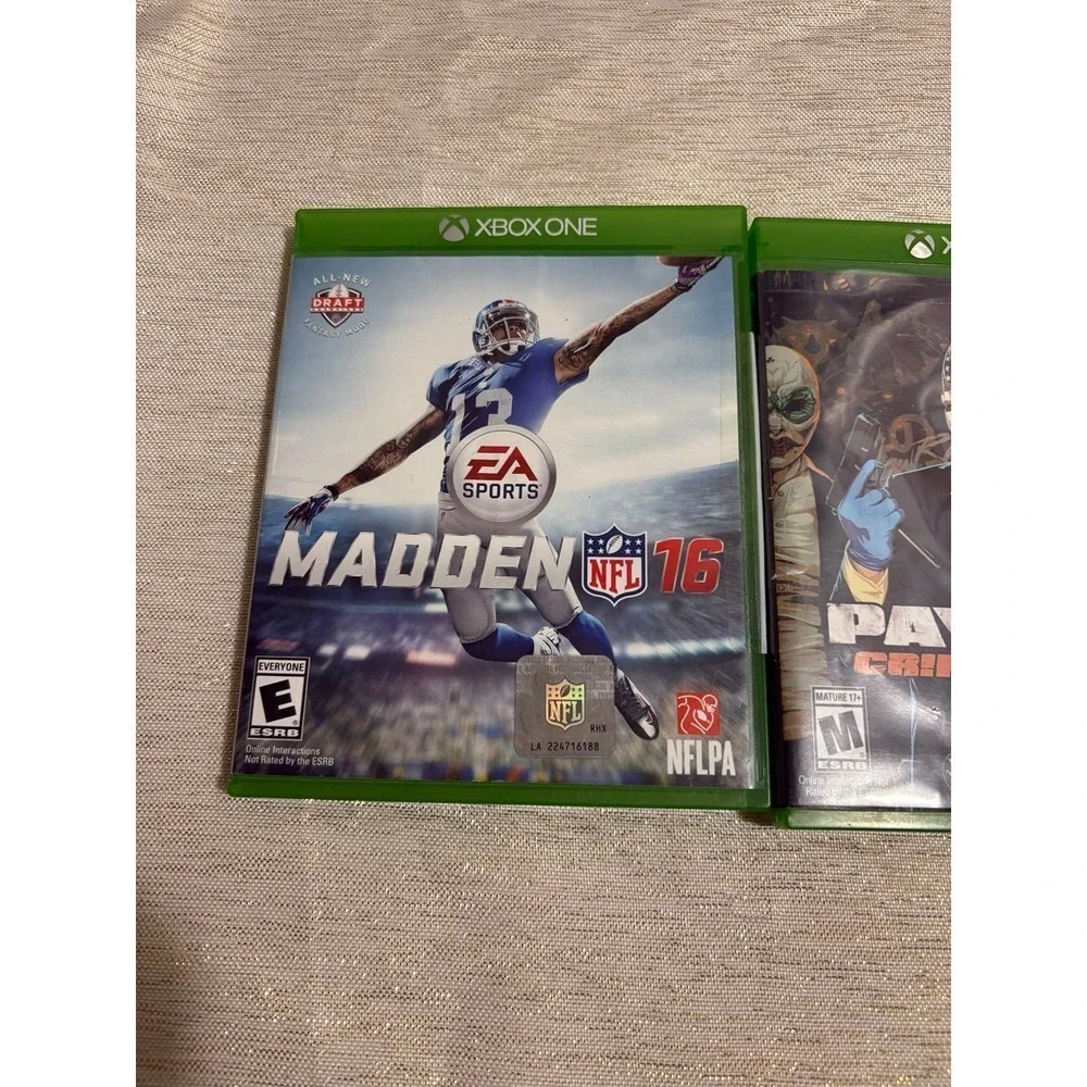three Xbox One video games Payday, call of duty ,madden